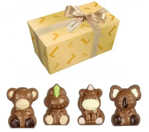 [Ontdek de nieuwe diertjes pralines! Met een ontwerp vol grappige dieren in een jungle-sfeer, bevat deze doos maar liefst 500 gram pralines. Ze zullen de smaakpapillen van alle kleine fijnproevers zeker prikkelen!] Leonidas Ballotin Kids Bonbons - 500 gram